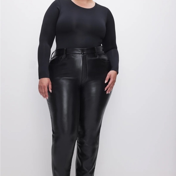 GOOD ICON FAUX LEATHER PANTS | BLACK001 - Picture 2 of 5